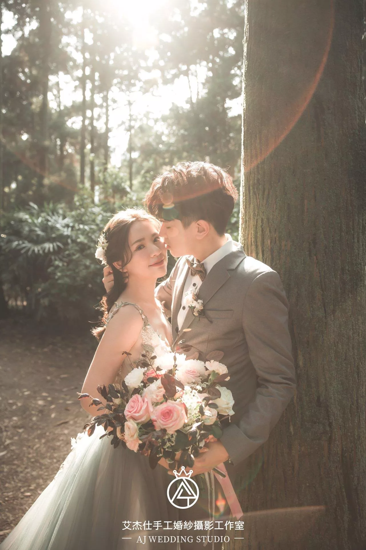 桃園中壢婚紗攝影推薦-婚紗攝影作品-AJWedding艾杰仕婚紗攝影(9)時尚婚紗-森林-氣球-婚紗攝影新人作品｜氣球｜森林｜婚紗作品
