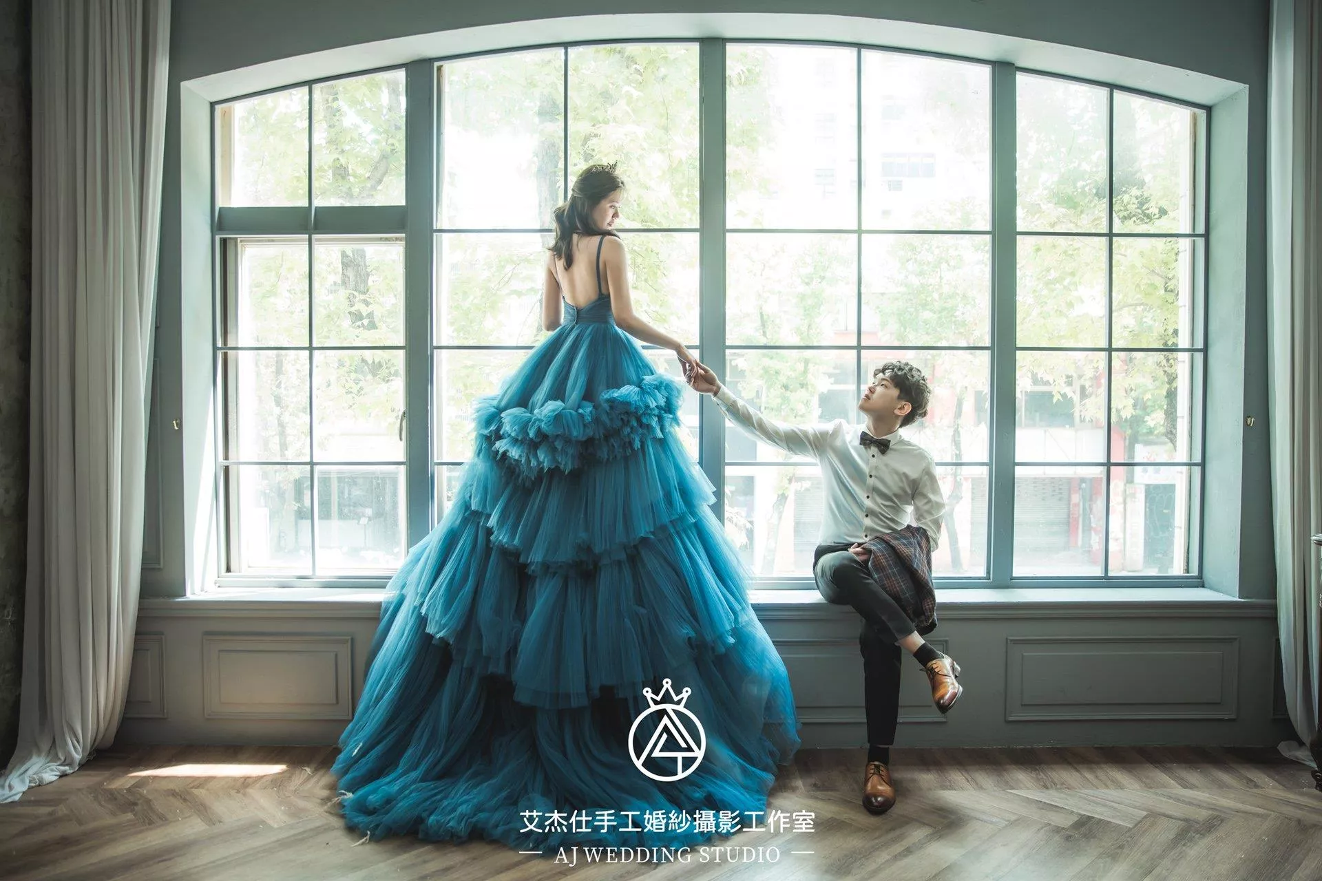 桃園中壢婚紗攝影推薦-婚紗攝影作品-AJWedding艾杰仕婚紗攝影(9)時尚婚紗-森林-氣球-婚紗攝影新人作品｜氣球｜森林｜婚紗作品